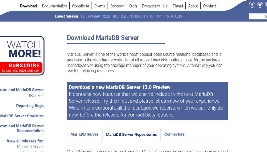 MariaDB Server Repositories