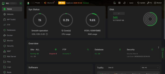 aaPanel Linux Panel Home