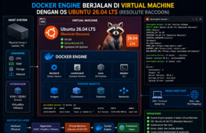 Panduan Install Docker Engine di Ubuntu 26.04 LTS (Resolute Raccoon) Docker Engine berjalan di Virtual Machine dengan OS Ubuntu 26.04 LTS (Resolute Raccoon)