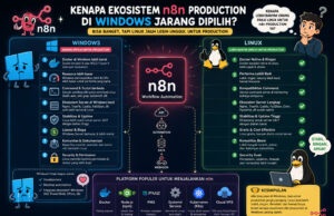 Alasan Kenapa Ekosistem n8n Production di Windows Jarang Dipilih? Kenapa Ekosistem n8n Production di Windows Jarang Dipilih?