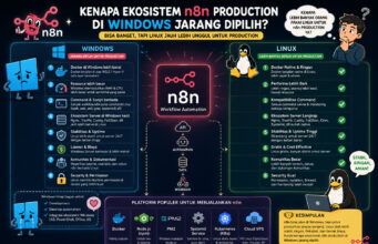 Alasan Kenapa Ekosistem n8n Production di Windows Jarang Dipilih? Kenapa Ekosistem n8n Production di Windows Jarang Dipilih?