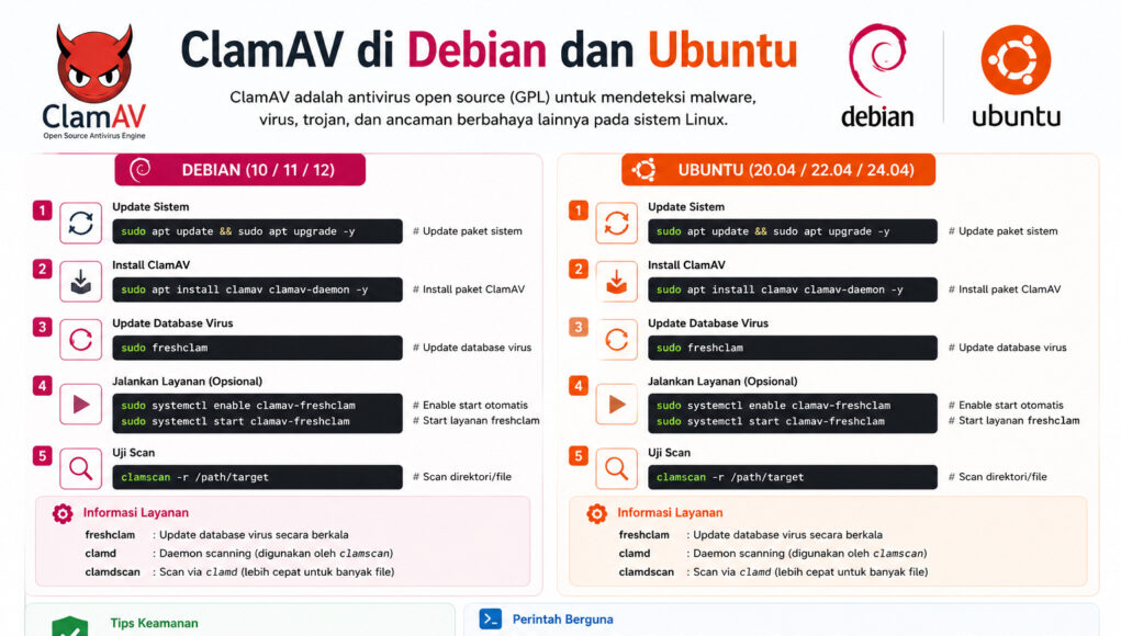 ClamAV Scanner di Debian dan Ubuntu