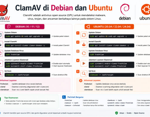 Panduan Install ClamAV Scanner di Debian dan Ubuntu ClamAV Scanner di Debian dan Ubuntu