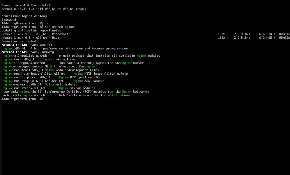 Azure Linux (Beta 4) - Command-Line Only Azure Linux (Beta 4) - Command-Line Only