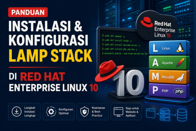 Panduan Instalasi & Konfigurasi LAMP Stack di Red Hat Enterprise Linux 10 Panduan Instalasi & Konfigurasi LAMP Stack di Red Hat Enterprise Linux 10