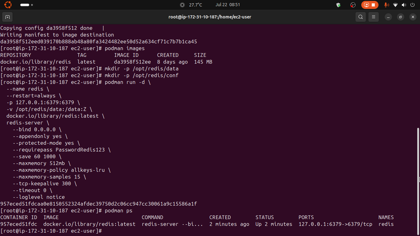 Tarik image Redis terbaru dari Docker Hub